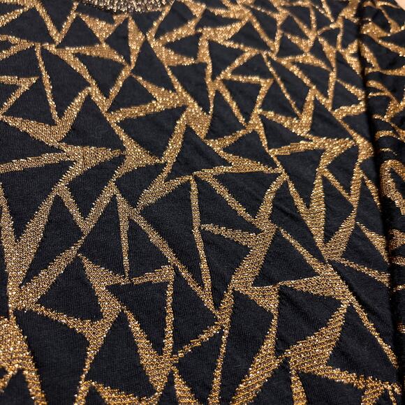 Vintage 80s Pearlette Plus Metallic Sweater Triangle Geometric Retro Disco Party - Picture 6 of 7